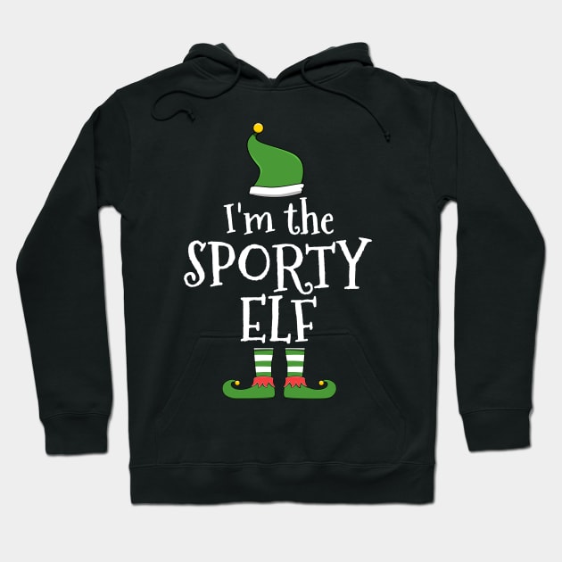 Sporty Elf for Matching Family Christmas Group Hoodie by jkshirts